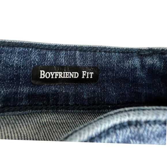 Judy Blue Womens Medium Wash High Rise Distressed Boyfriend Jeans 7/28 - Picture 7 of 9